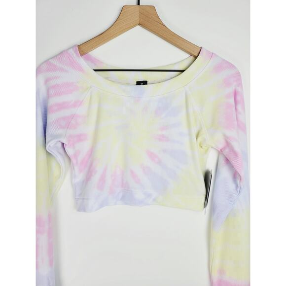 NWT ARX LAB Tie Dye Ribbed Knit Crop Top - Large - Picture 7 of 9